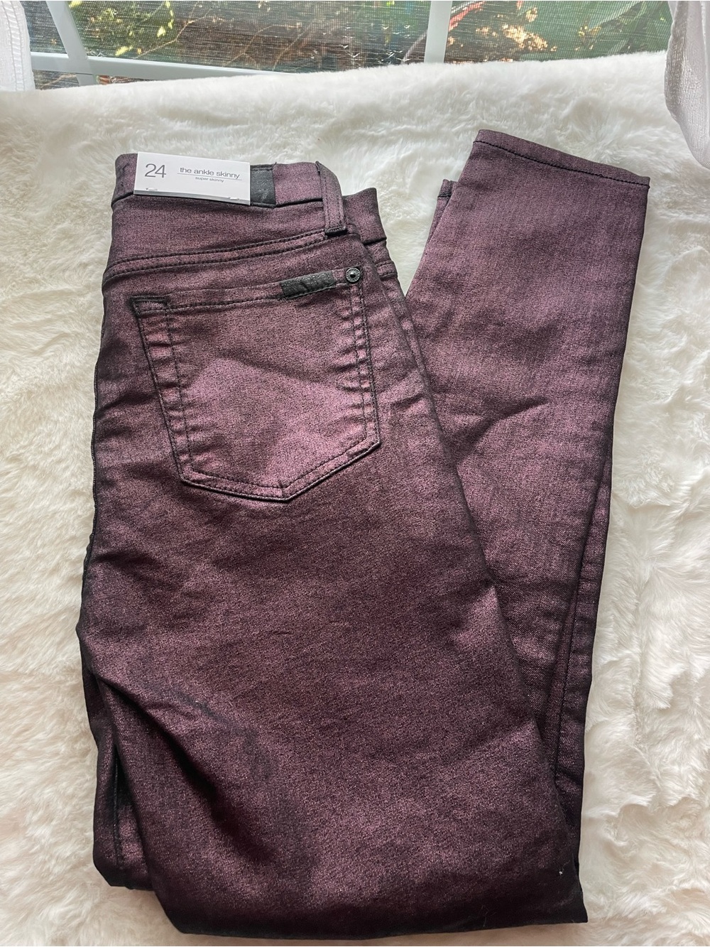 7 For All Mankind Skinny Jeans - Plum